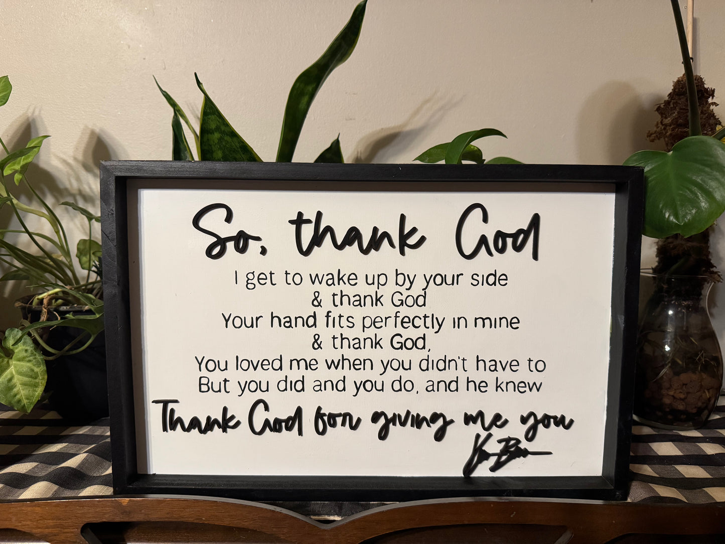 “Thank God” sign
