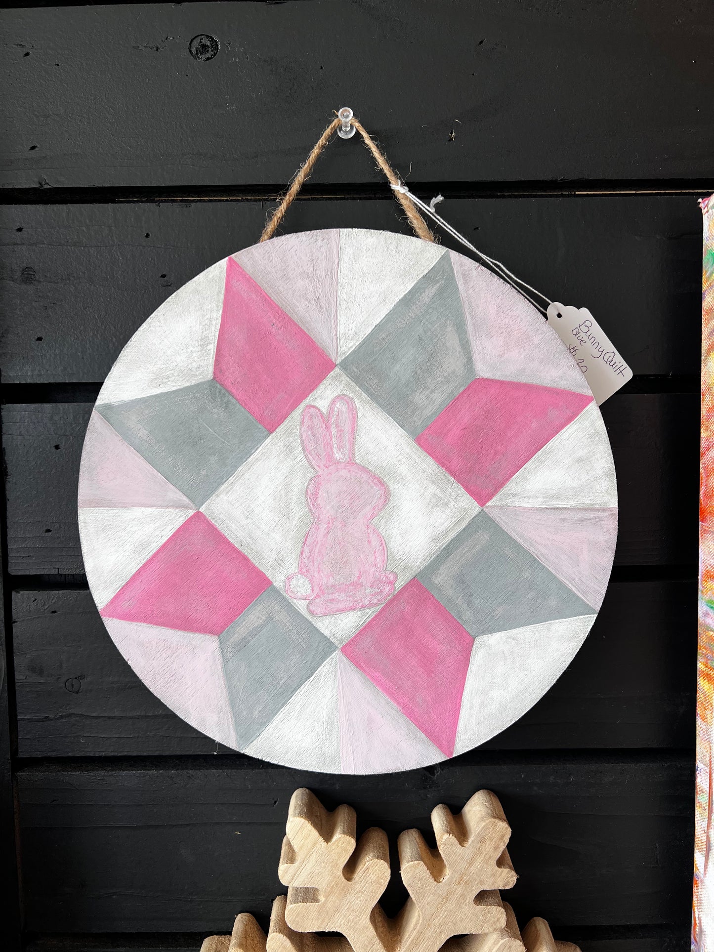 Blue and Pink Bunny Quilt