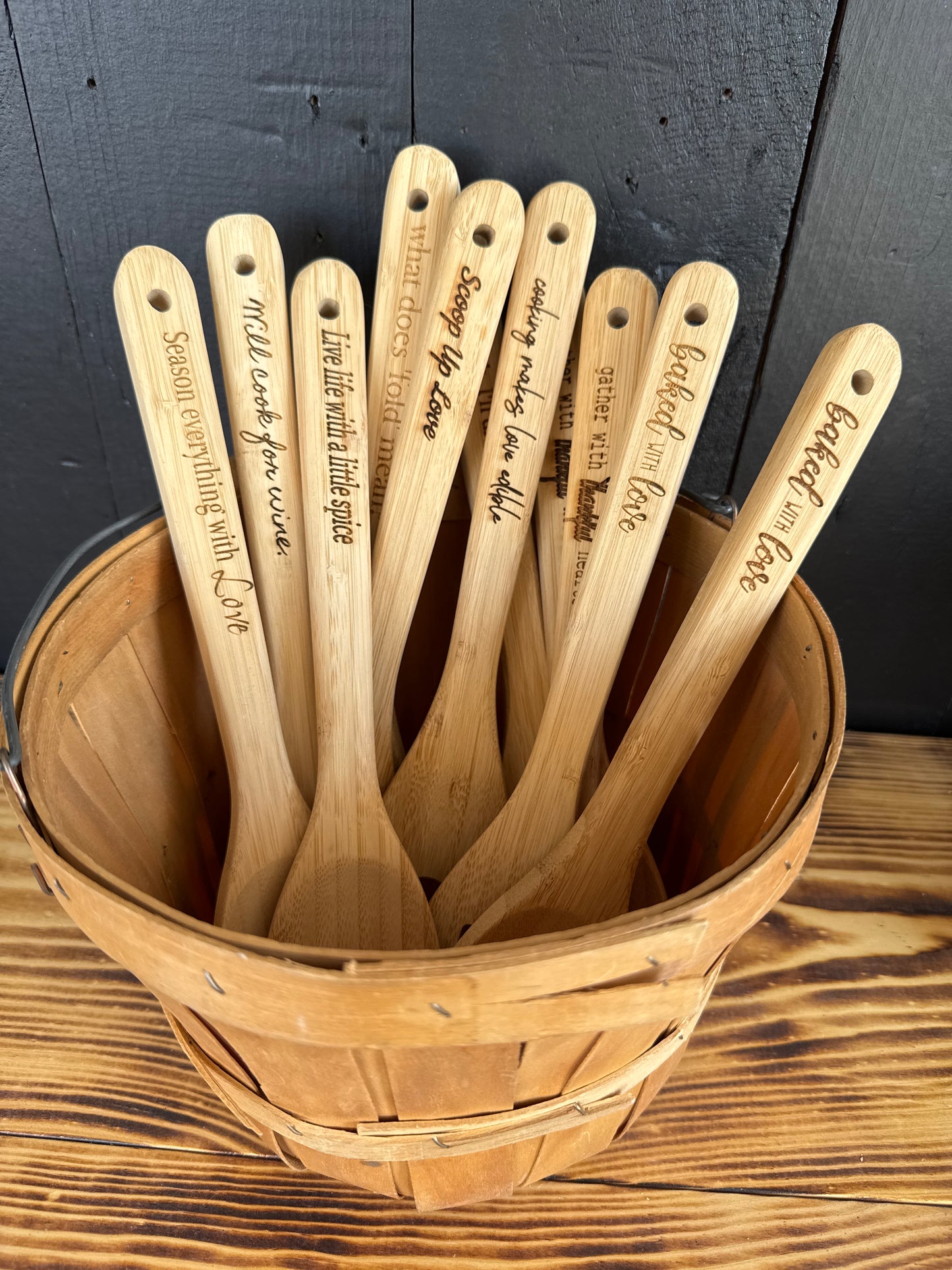 LDC-engraved wooden spoons