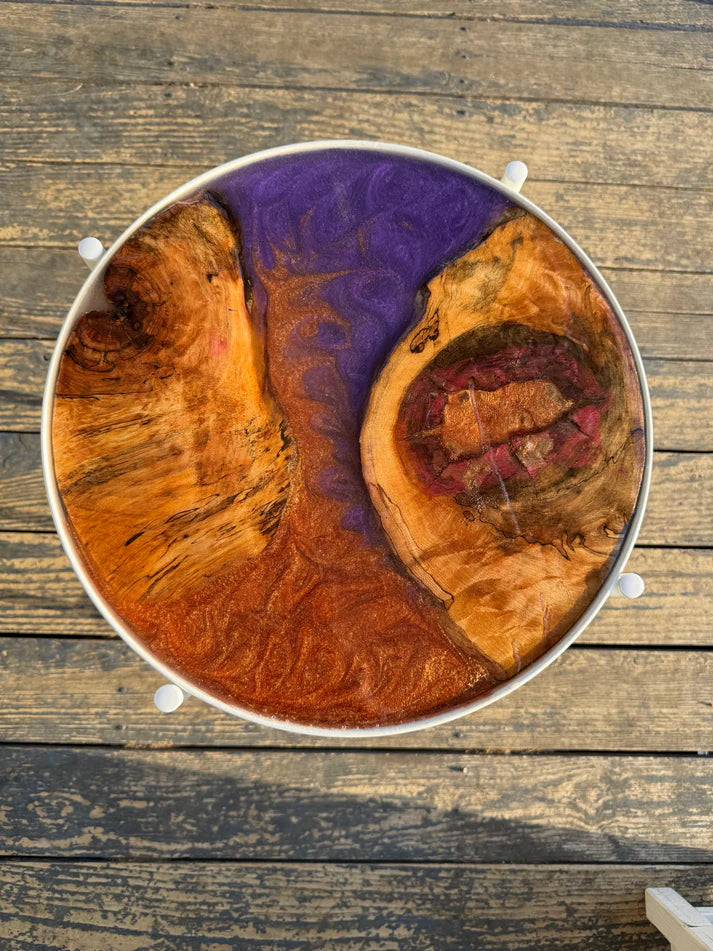LDC-Purple & Orange Epoxy Endtable