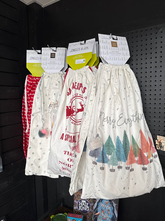 Large Canvas Gift Sacs