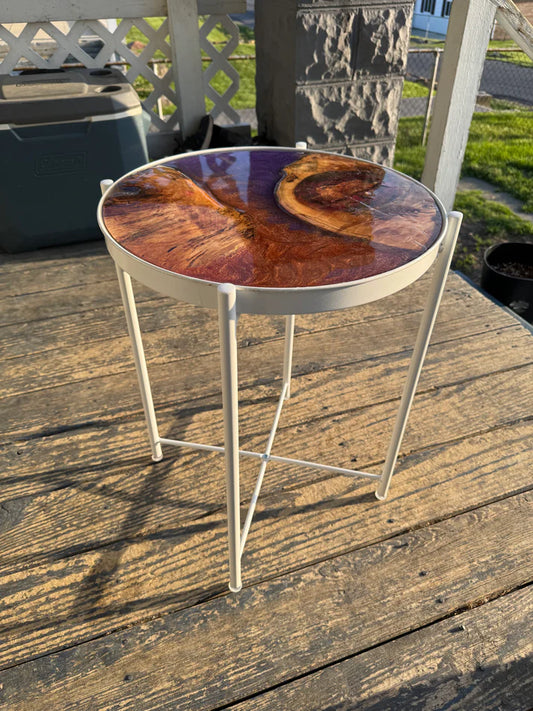 LDC-Purple & Orange Epoxy Endtable