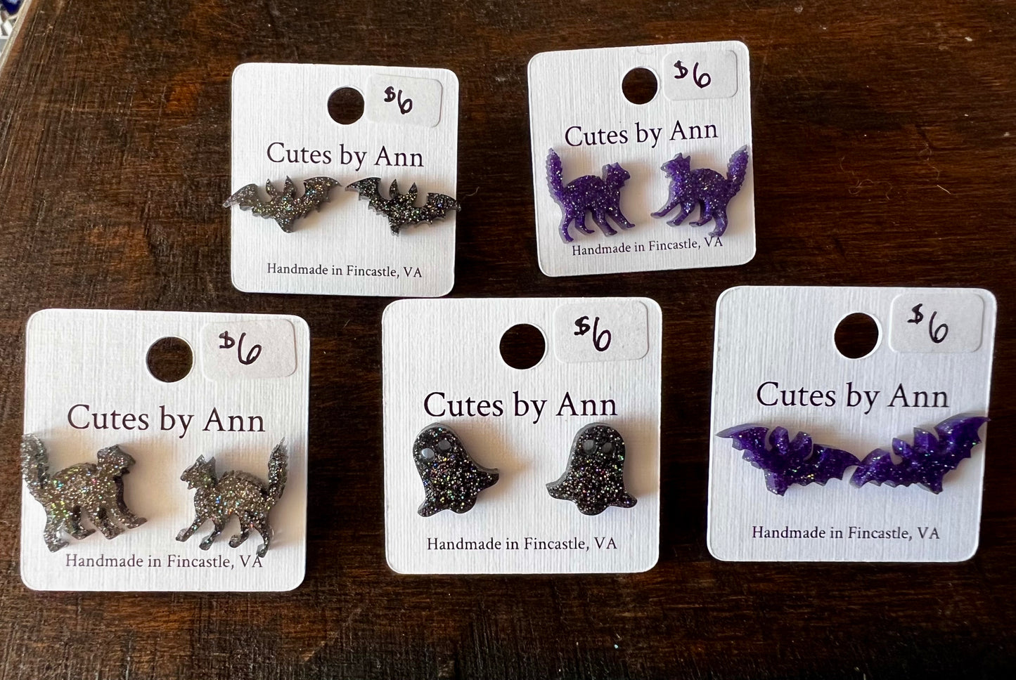 CBA Cat Resin Stud Earrings