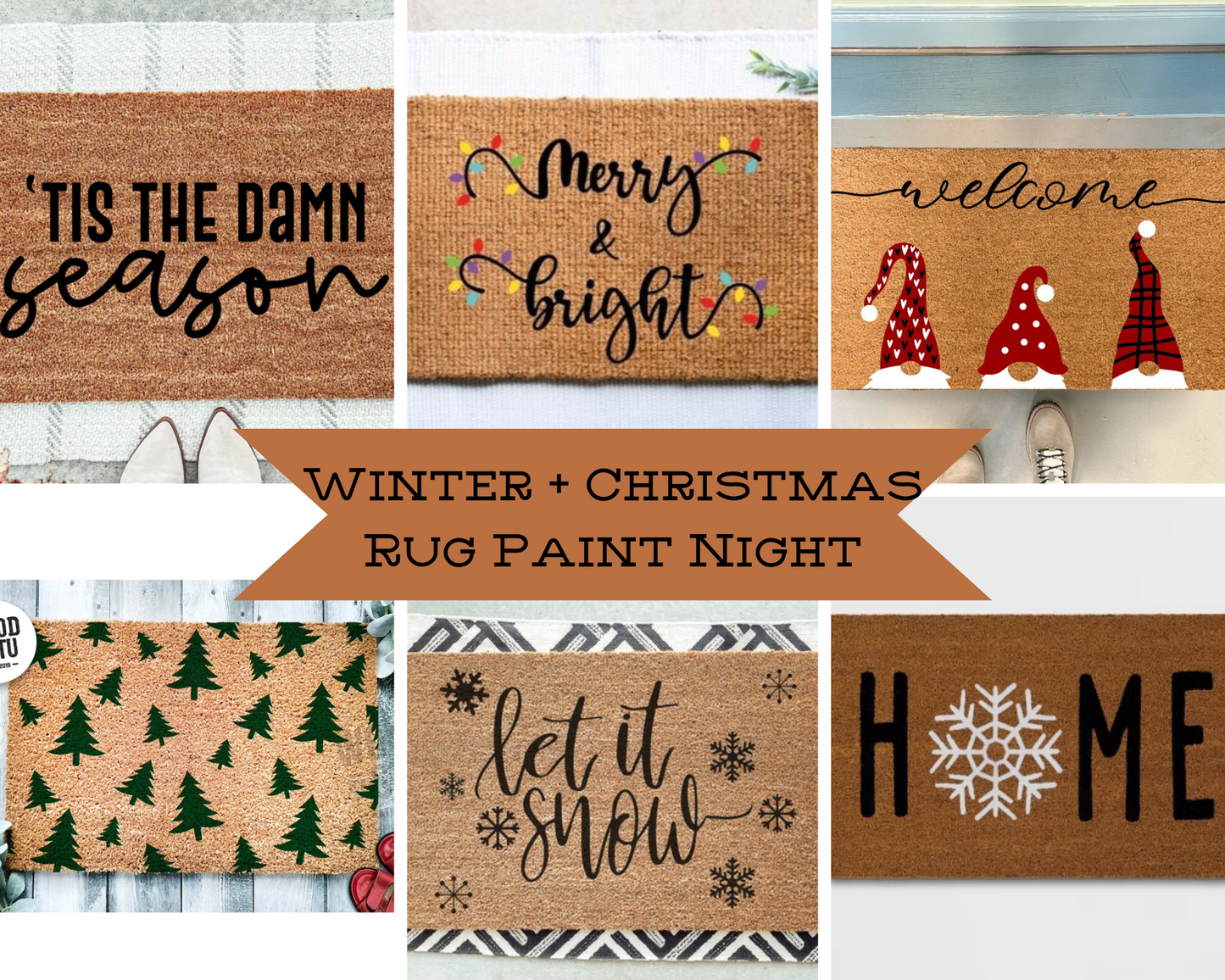 Winter + Christmas Rug Paint Night